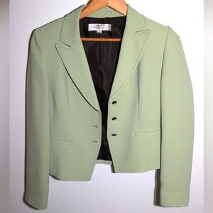 Tahari Light Green Blazer Size 6P